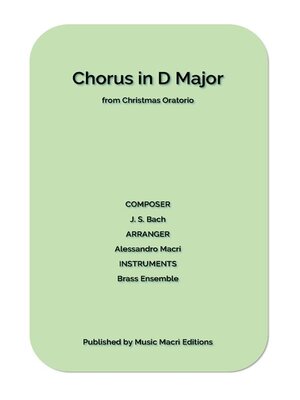 cover image of Chorus in D Major from Christmas Oratorio by J. S. Bach